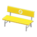 Animal Crossing Items Plastic bench Leaf Backboard logo Yellow