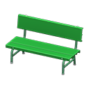 Animal Crossing Items Plastic bench None Backboard logo Green