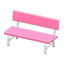 Animal Crossing Items Plastic bench None Backboard logo Pink