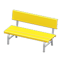 Animal Crossing Items Plastic bench None Backboard logo Yellow