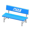 Animal Crossing Items Plastic bench Pattern A Backboard logo Blue