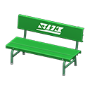 Animal Crossing Items Plastic bench Pattern A Backboard logo Green