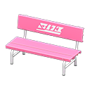 Animal Crossing Items Plastic bench Pattern A Backboard logo Pink