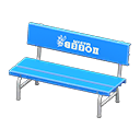 Animal Crossing Items Plastic bench Pattern C Backboard logo Blue