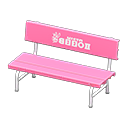 Animal Crossing Items Plastic bench Pattern C Backboard logo Pink