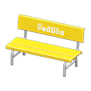 Animal Crossing Items Plastic bench Pattern C Backboard logo Yellow