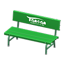 Animal Crossing Items Plastic bench Pattern D Backboard logo Green