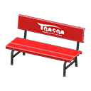 Animal Crossing Items Plastic bench Pattern D Backboard logo Red