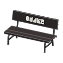 Animal Crossing Items Plastic bench Pattern E Backboard logo Black