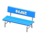 Animal Crossing Items Plastic bench Pattern E Backboard logo Blue