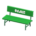 Animal Crossing Items Plastic bench Pattern E Backboard logo Green