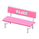 Animal Crossing Items Plastic bench Pattern E Backboard logo Pink