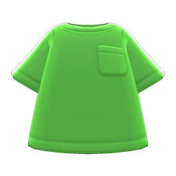 Animal Crossing Items Pocket Tee Green