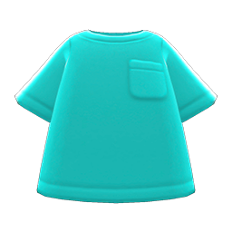 Animal Crossing Items Pocket Tee Light blue