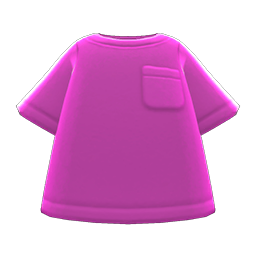 Animal Crossing Items Pocket Tee Purple