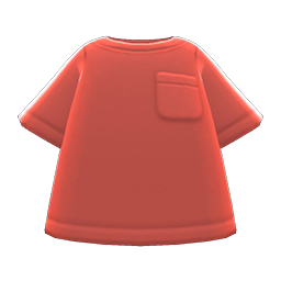 Animal Crossing Items Pocket Tee Red