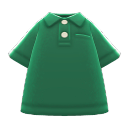 Animal Crossing Items Polo Shirt Green