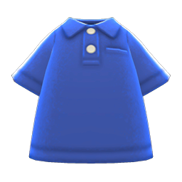 Animal Crossing Items Polo Shirt Navy blue