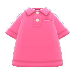 Animal Crossing Items Polo Shirt Pink