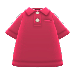 Animal Crossing Items Polo Shirt Red