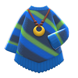 Animal Crossing Items Poncho-style Sweater Blue