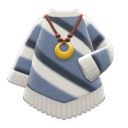 Animal Crossing Items Poncho-style Sweater Gray