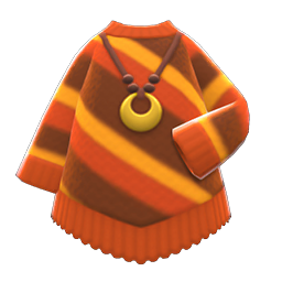 Animal Crossing Items Poncho-style Sweater Orange