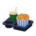 Animal Crossing Items Popcorn snack set Blue stripes Popcorn bucket Caramel & iced tea