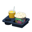 Animal Crossing Items Popcorn snack set Fireworks Popcorn bucket Salted & orange juice