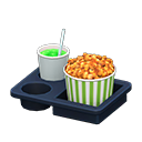 Animal Crossing Items Popcorn snack set Green stripes Popcorn bucket Caramel & melon soda