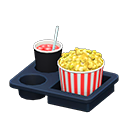 Animal Crossing Items Popcorn snack set Red stripes Popcorn bucket Curry-flavored & berry soda