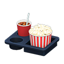 Animal Crossing Items Popcorn snack set Red stripes Popcorn bucket Salted & iced coffee