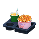 Animal Crossing Items Popcorn snack set Ribbon Popcorn bucket Caramel & iced tea