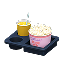 Animal Crossing Items Popcorn snack set Ribbon Popcorn bucket Salted & orange juice