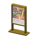 Animal Crossing Items Poster stand Jazz concert Poster Gold