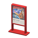 Animal Crossing Items Poster stand Movie Poster Red