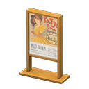 Animal Crossing Items Poster stand Musical Poster Brown