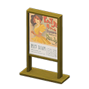 Animal Crossing Items Poster stand Musical Poster Gold