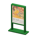 Animal Crossing Items Poster stand Musical Poster Green