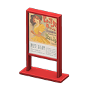 Animal Crossing Items Poster stand Musical Poster Red