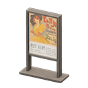 Animal Crossing Items Poster stand Musical Poster Silver