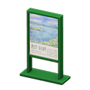 Animal Crossing Items Poster stand Painting exhibition Poster Green