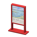 Animal Crossing Items Poster stand Painting exhibition Poster Red