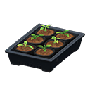 Animal Crossing Items Potted starter plants Black