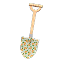 Animal Crossing Items Printed-design Shovel White