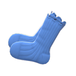 Animal Crossing Items Puckered Socks Blue