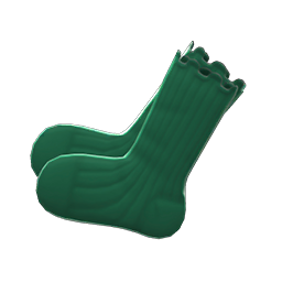 Animal Crossing Items Puckered Socks Green