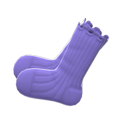 Animal Crossing Items Puckered Socks Purple