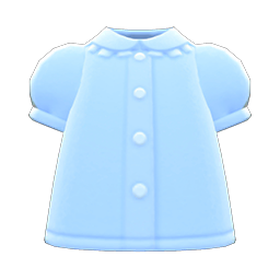 Animal Crossing Items Puffy-sleeve Blouse Light blue