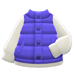 Animal Crossing Items Puffy Vest Blue